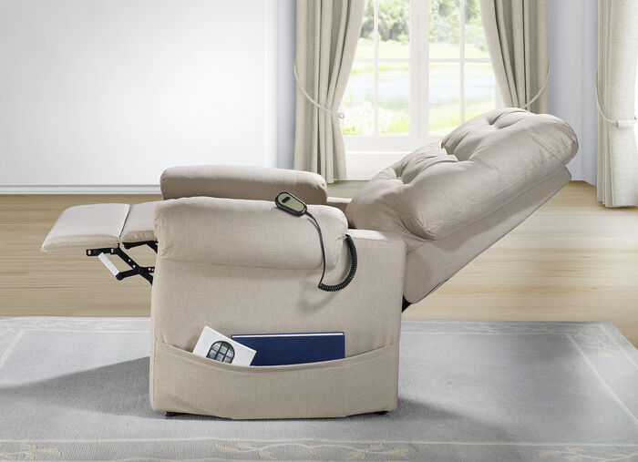 Tv-fauteuil met motor en opstahulp BEIGE