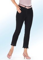 Broek met trendy gestileerde pijpuiteinden 
