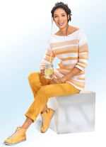 Broek met decoratieve, contrasterende sierband 