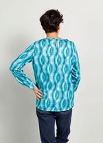 Slip-on blouse met een harmonieus kleurenspel 