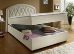 Boxspringbed met nachtkastje en topmatras CRÈME