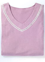 Set van twee nachthemden met kanten sierband 