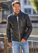 Kort leren jack van &ldquo;Cabrini&rdquo; in 2 kleuren ZWART