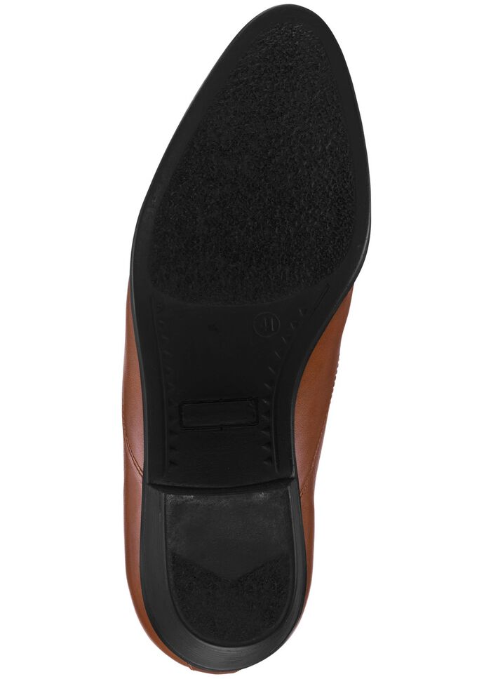 Slippers met verborgen elastische band COGNAC