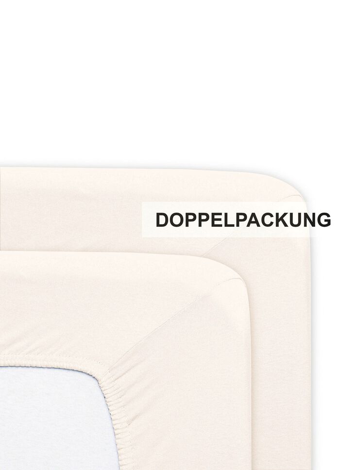 Zachte flanellen hoeslakens van katoen ECRU