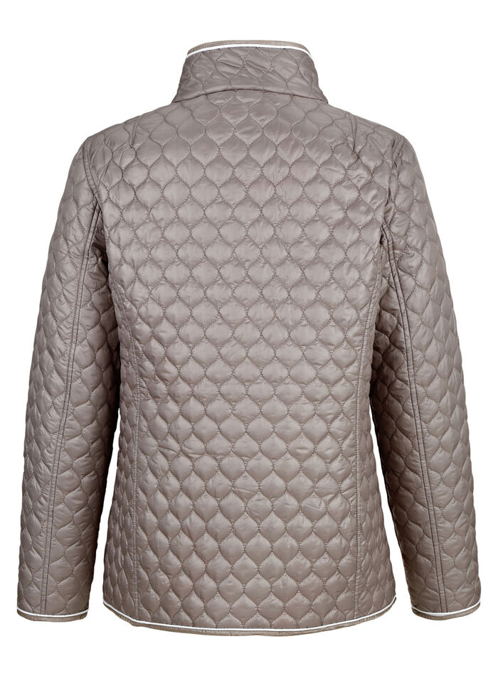 Omkeerbaar jack met grafisch doorgestikt patroon 