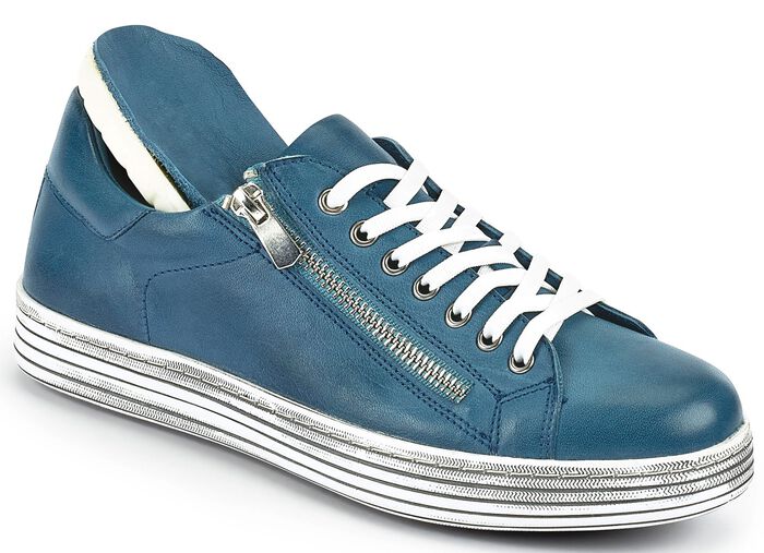 Gemini veterschoen met praktische ritssluiting aan de zijkant JEANS