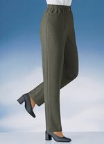 Slip-on broeken in 10 kleuren DONKERGROENE MAALTIJD.