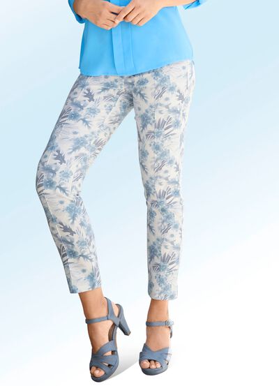Broek met bloemendessin 