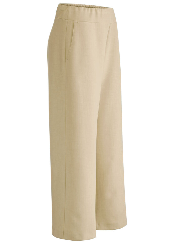Broek in een modieus verkorte lengte BEIGE GEM&Ecirc;LEERD