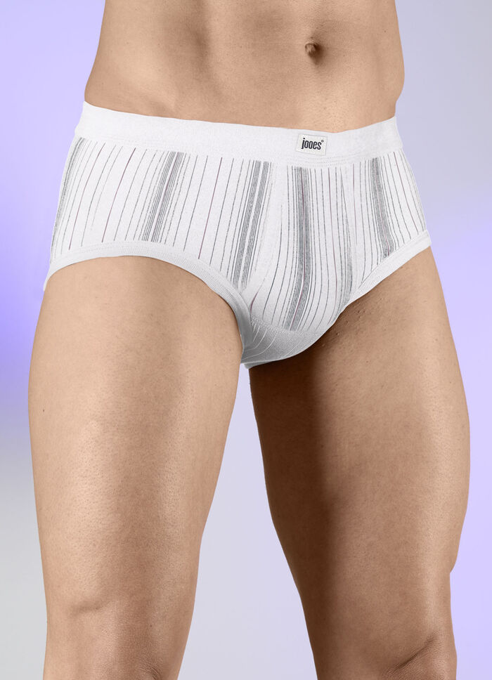 Vijfpack fijne ribslips 3X MARINE-BUNT, 2X WEISS-BUNT