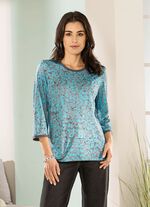 Shirt met zilverkleurige sierplaatjes 