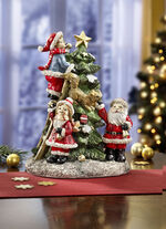 Kerstboomtafereel van polyresin 