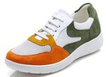 Toosoft sneakers in een materiaalmix ORANJE COMBO