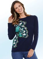 Trui met een prachtig bloemenmotief 