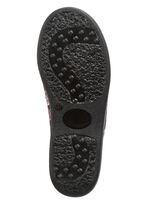 Set van twee gevoerde damespantoffels, breedte H, met textielprint 1X BORDEAUXROOD, 1X MARINEBLAUW