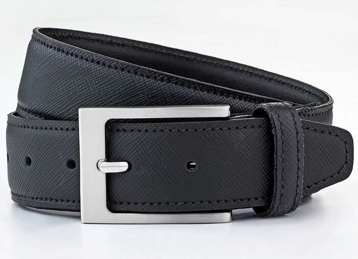 Klassieke heren leren riem, 3,5 cm breed 