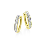 Chique hoepeloorbellen met diamanten 