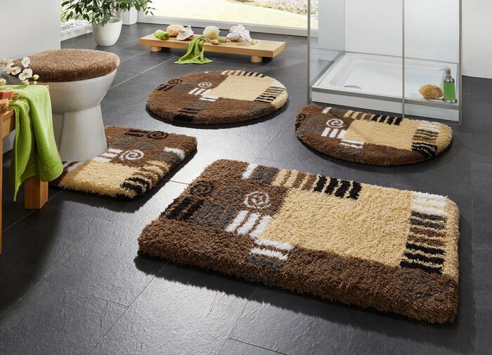 Badkamerset met antislip latex achterkant 