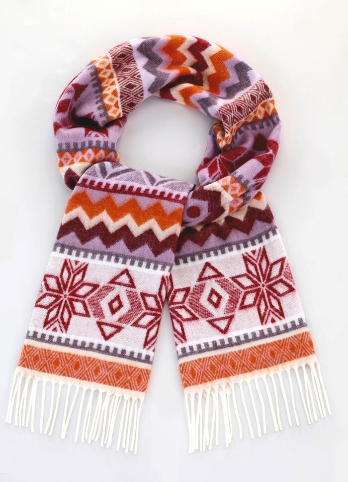 Sjaal met grafisch ontwerp 