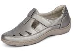 Waldl&auml;ufer, comfortabele damespantoffels, breedte H, met uitneembaar voetbed ZILVERGRIJS