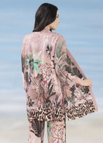 Laurina blousejasje met briljant kleurenprintdesign 