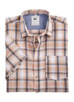 Geruit overhemd van "Milano Italy" in 3 kleuren BEIGE KARIERT