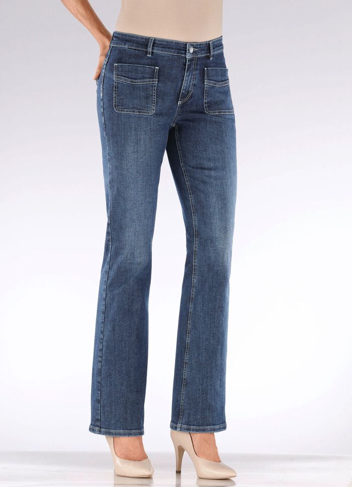 Magic-jeans met uitlopende pijpen 