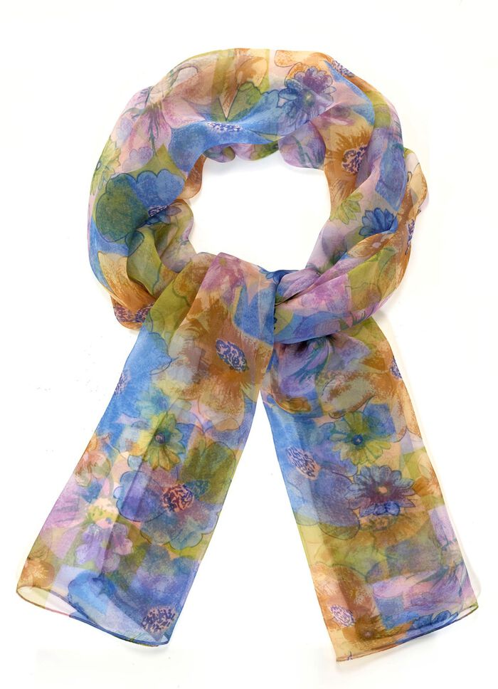 Sjaal met bloemenmotief 