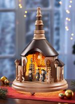 Seiffen Church vuurtoren voornamelijk gemaakt van lokaal massief hout 