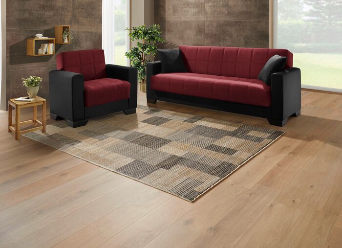 Moderne gestoffeerde meubelen ZWART-BORDEAUX