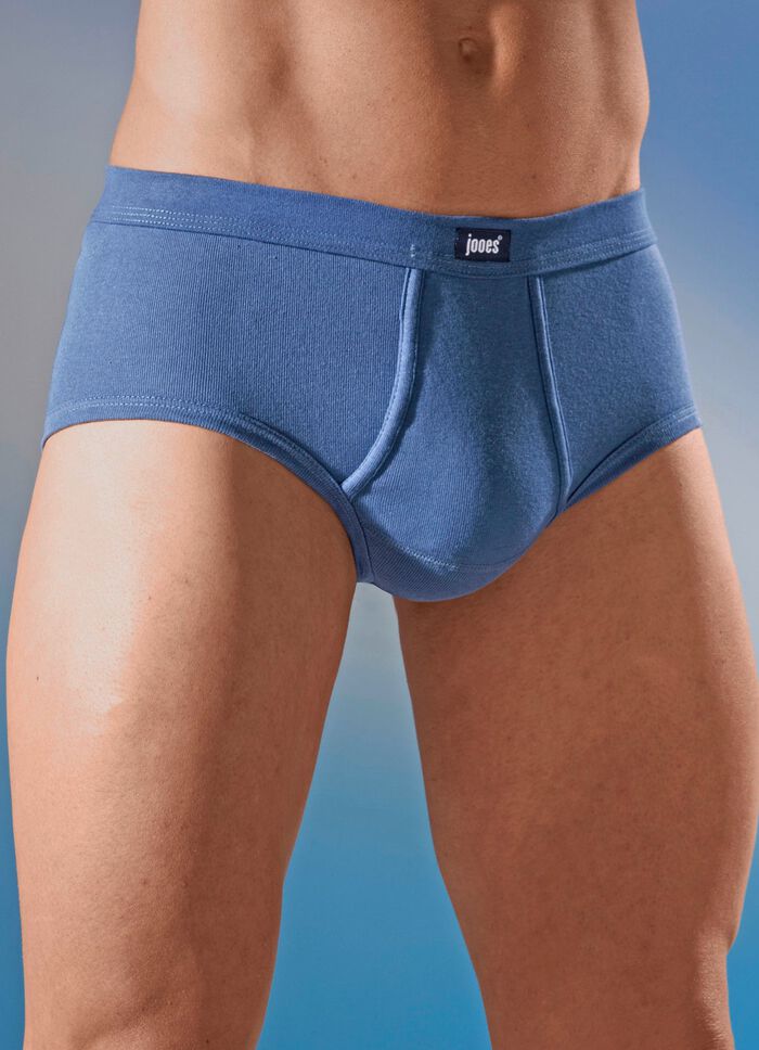 Set van vier slips van fijne rib, met gulp 