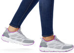 Rieker sneakers met elastische decoratieve vetersluiting GRIJS-ROZE