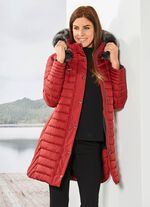 Korte jas in 2 kleuren GRANAATROOD