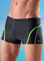 Zwembroek met halve voering aan de voorkant ZWART