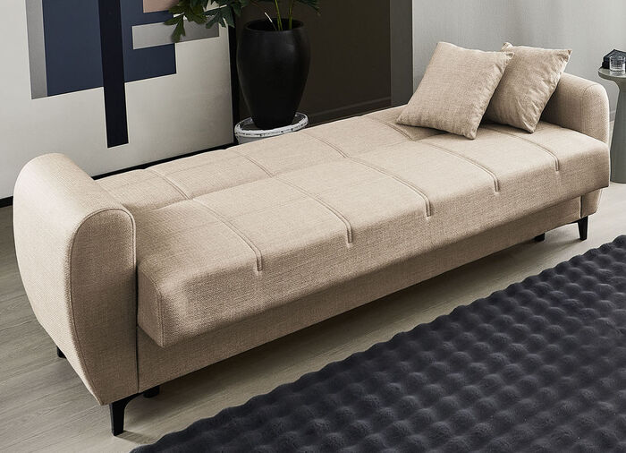 Vrijstaande gestoffeerde meubels met bedfunctie BEIGE