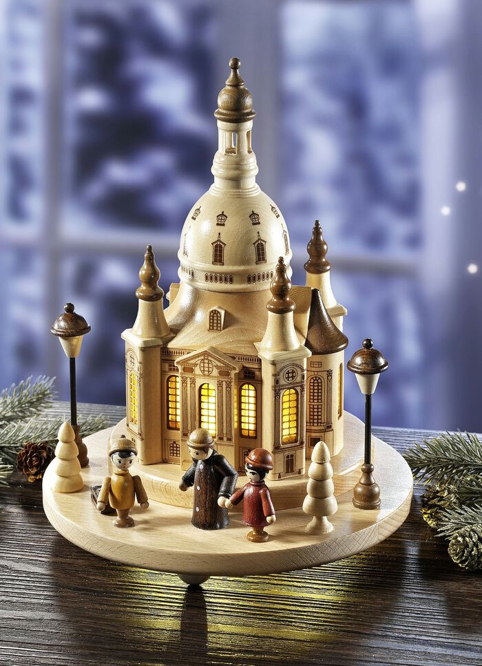 Verlichte Dresdner Frauenkirche 