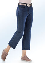Jeans culottes in 5-pocket model DONKERBLAUW