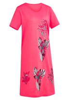 Nachthemd met geplaatste print en korte mouwen 