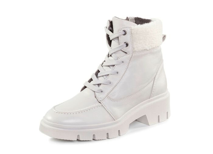 ELENA EDEN enkellaarsjes met veters en een gezellige teddykraag 