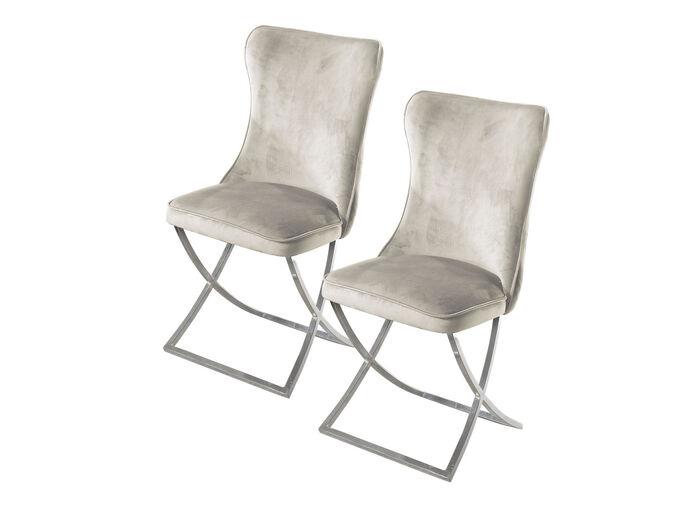 Trendy eetkamerstoelen set van 2 CRÈME