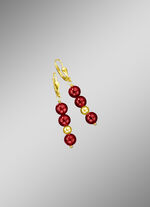 Oorbellen, echte granaat 