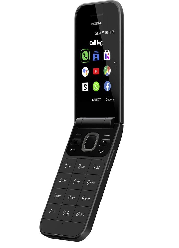 Nokia 2720 Flip clamshell-telefoon met grote knoppen ZWART
