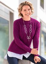 Trui van een structuurmix BESSEN