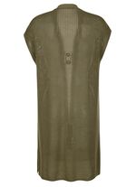 Gebreid vest in lange vorm 