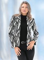 Korte blazer met een extravagant design 