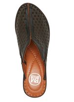 ELENA EDEN klomp van reli&euml;f rundnappaleer ZWART