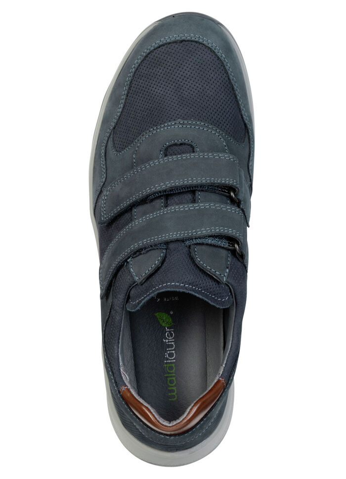 Waldläufer, comfortabele herenpantoffels, breedte K, met uitneembaar voetbed MARINE