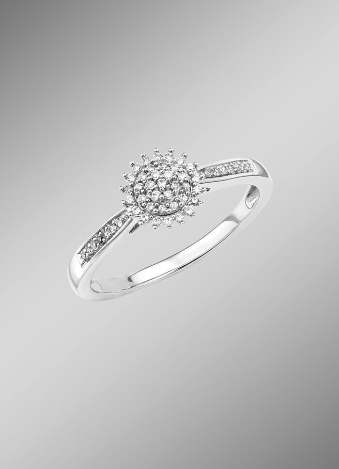 Elegante damesring met 51 diamanten 