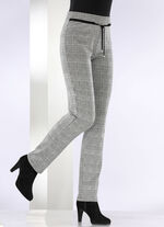 Broek met het nieuwste Glencheck-design ZWART-ECRU